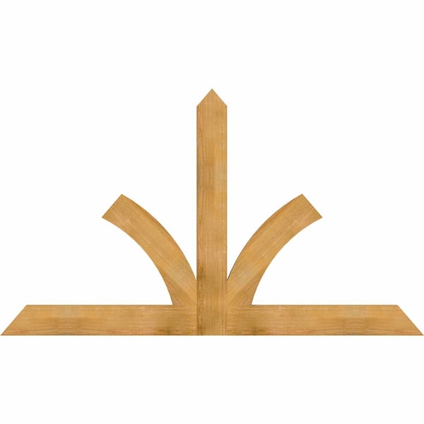 Ekena Millwork Richland Rough Sawn Timber Gable Bracket, Western Red Cedar, 84"W x 49"H x 2"D x 6"F, 14/12 Pitch GBW084X49X0206RIC00RWR - main